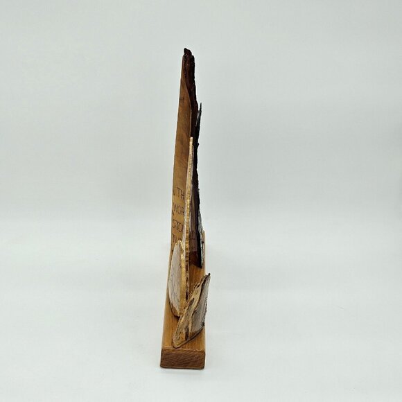 Vintage Hand Carved Wood 9/11 Tribute Memorial Sculpture Remembrance Handmade - Picture 13 of 16